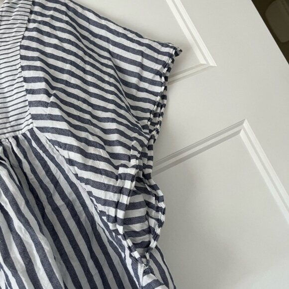 Madewell women's striped butterfly sleeve tweed short sleeve cotton - Picture 5 of 9